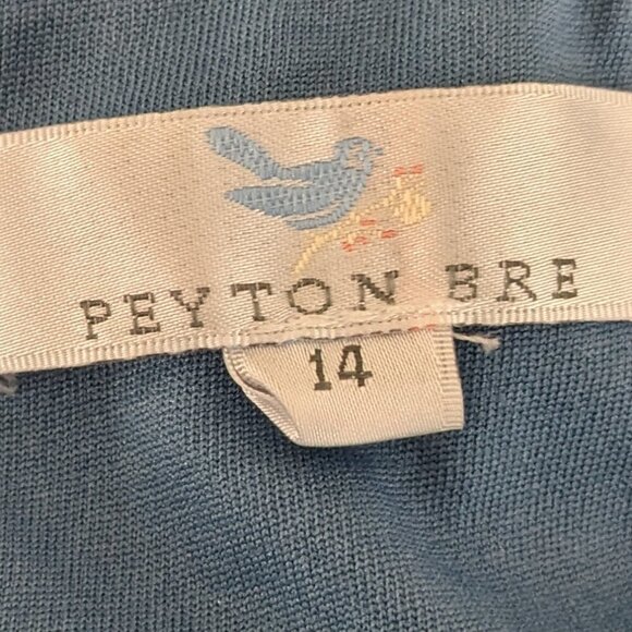 Girl's PEYTON BRE; Blue Floral Strapless Jumpsuit; Halter Strap; Size 14 - Picture 4 of 5